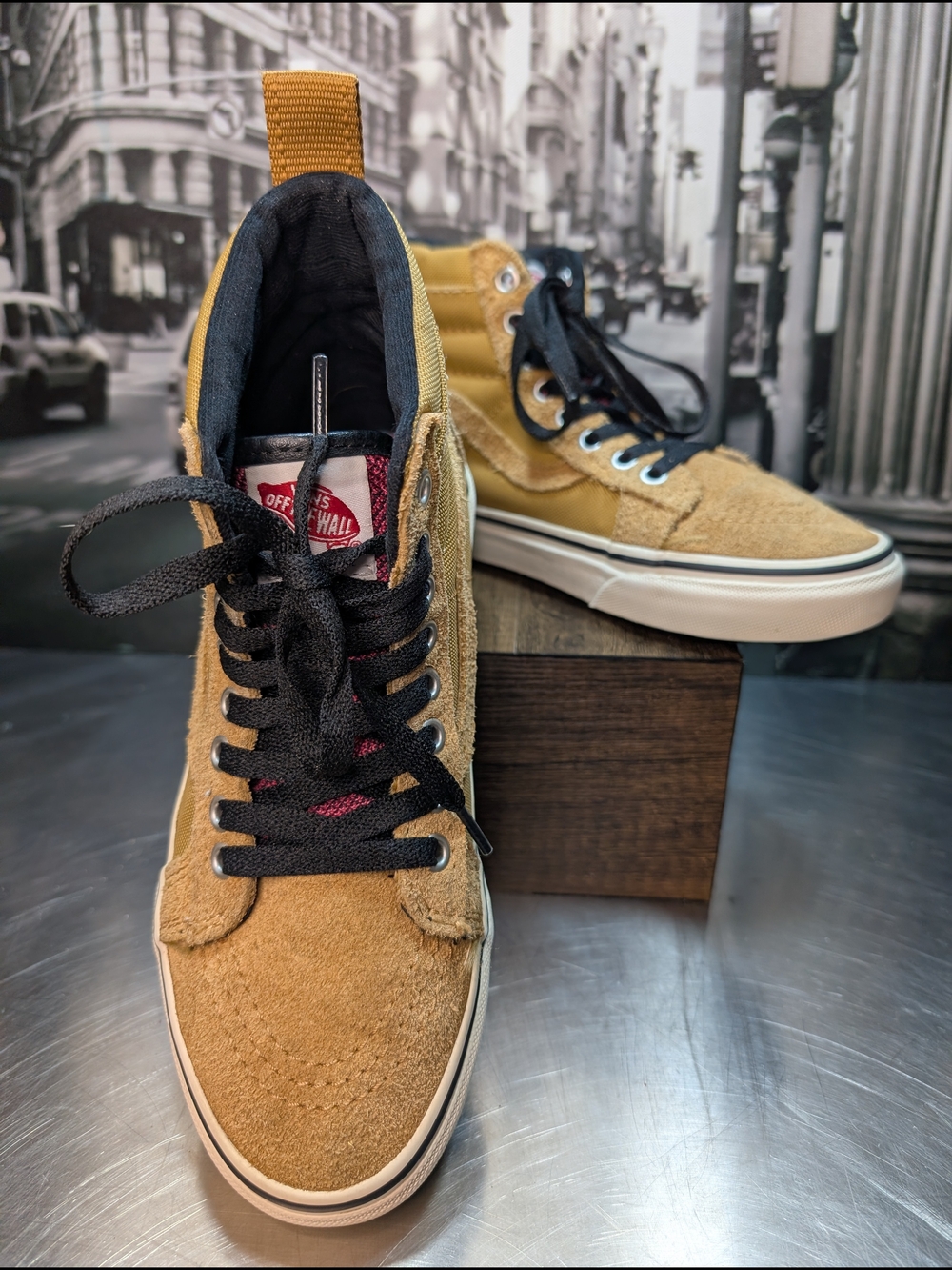 Vans Sk8-Hi Suede High-Top Sneakers in Tan